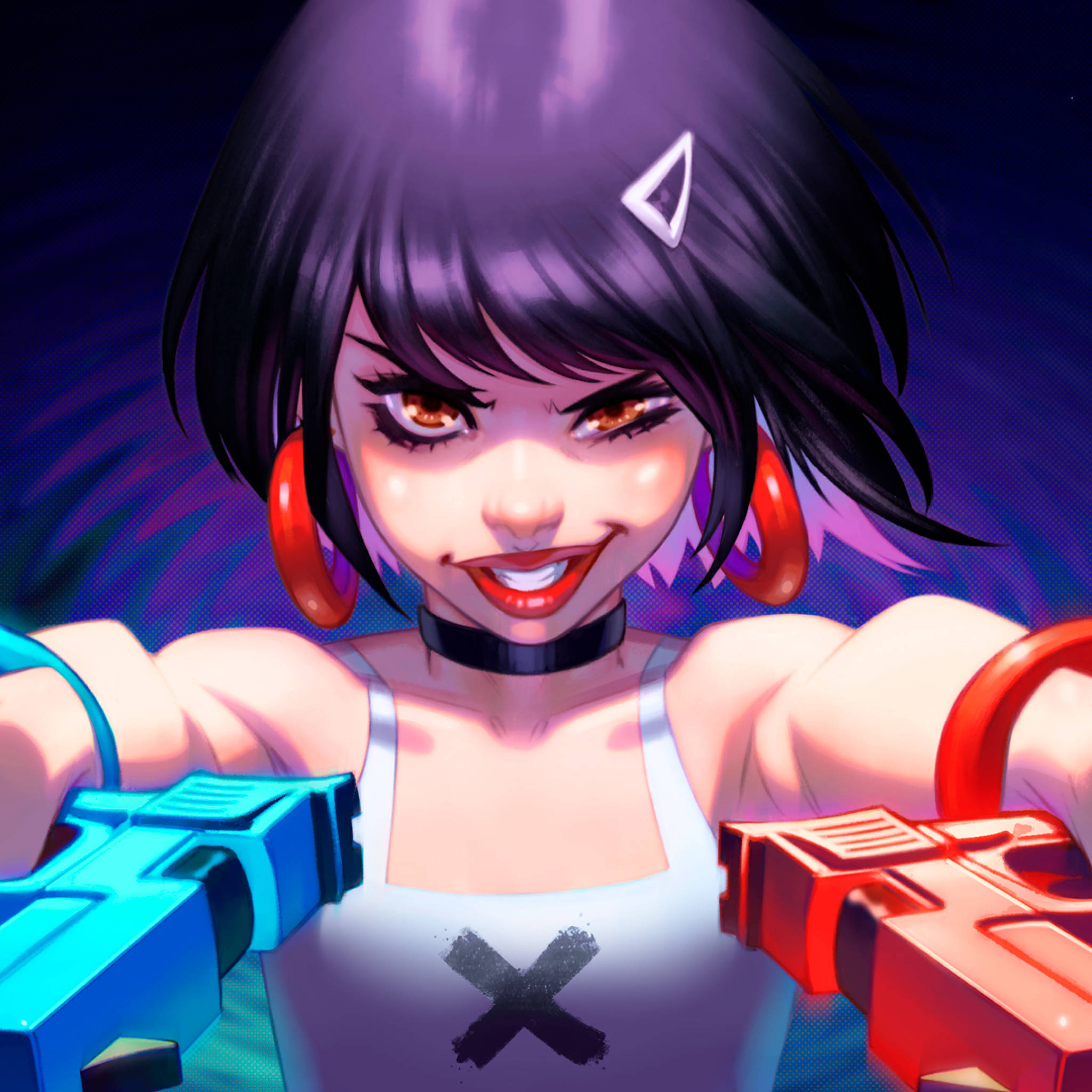 Fortnite Chapter 3, anime girl, black hair, Full HD Desktop Wallpaper