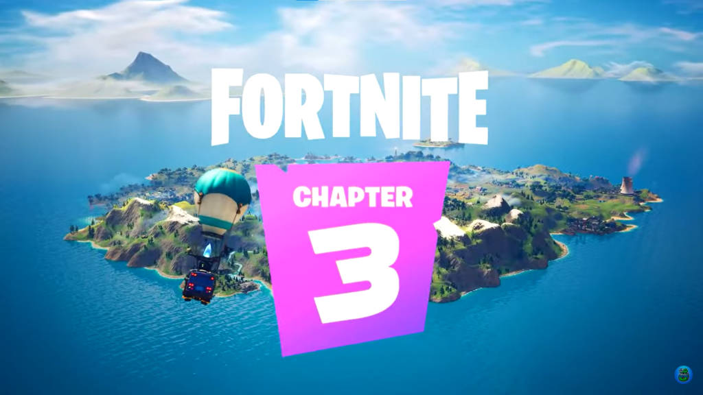 Fortnite Chapter 3, logo, tropical island, SD Desktop Wallpaper