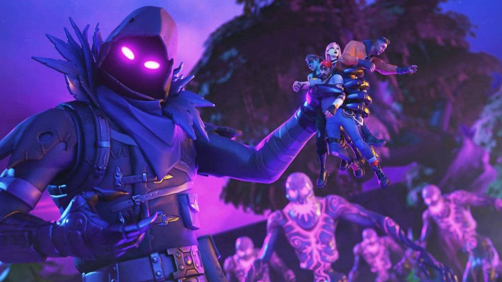 Fortnite Chapter 3, purple-hued villain, glowing eyes, SD Desktop Wallpaper