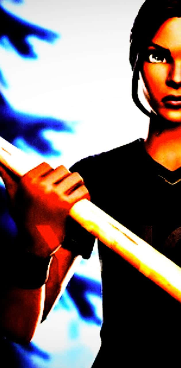 Fortnite, glowing baseball bat, fiery blue background, HD Phone Wallpaper