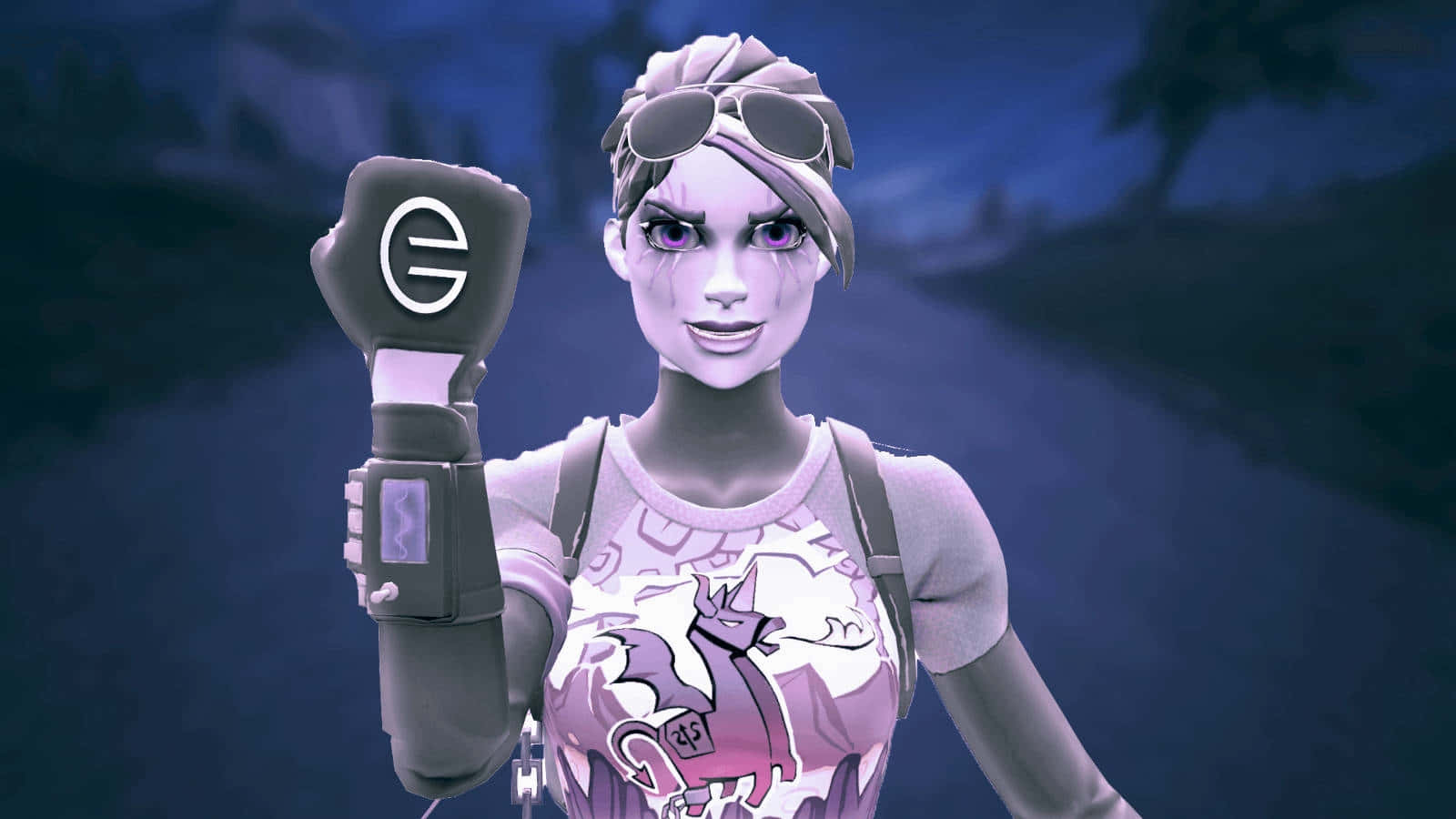 Fortnite Dark Bomber, purple eyes, sunglasses, HD Desktop Wallpaper