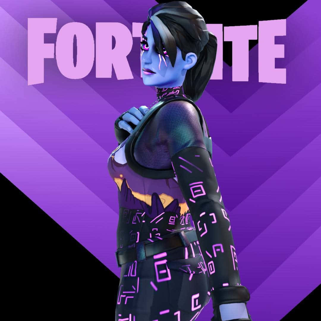 Fortnite Dark Bomber, blue skin, glowing purple eyes, SD Desktop Wallpaper