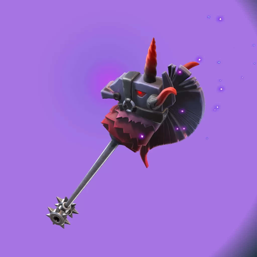 Fortnite Dark Bomber, mechanical unicorn mace, glowing red eyes, SD Desktop Wallpaper
