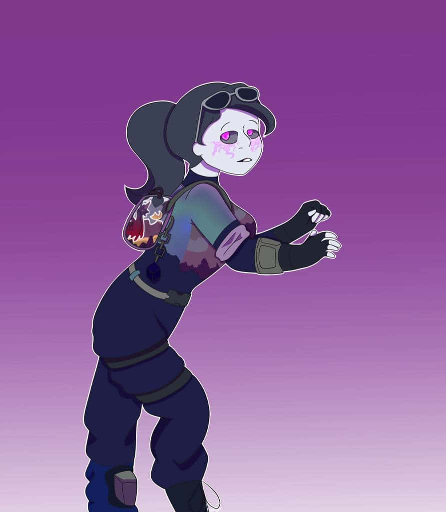 Fortnite Dark Bomber, anime girl, skull face, SD Phone Wallpaper