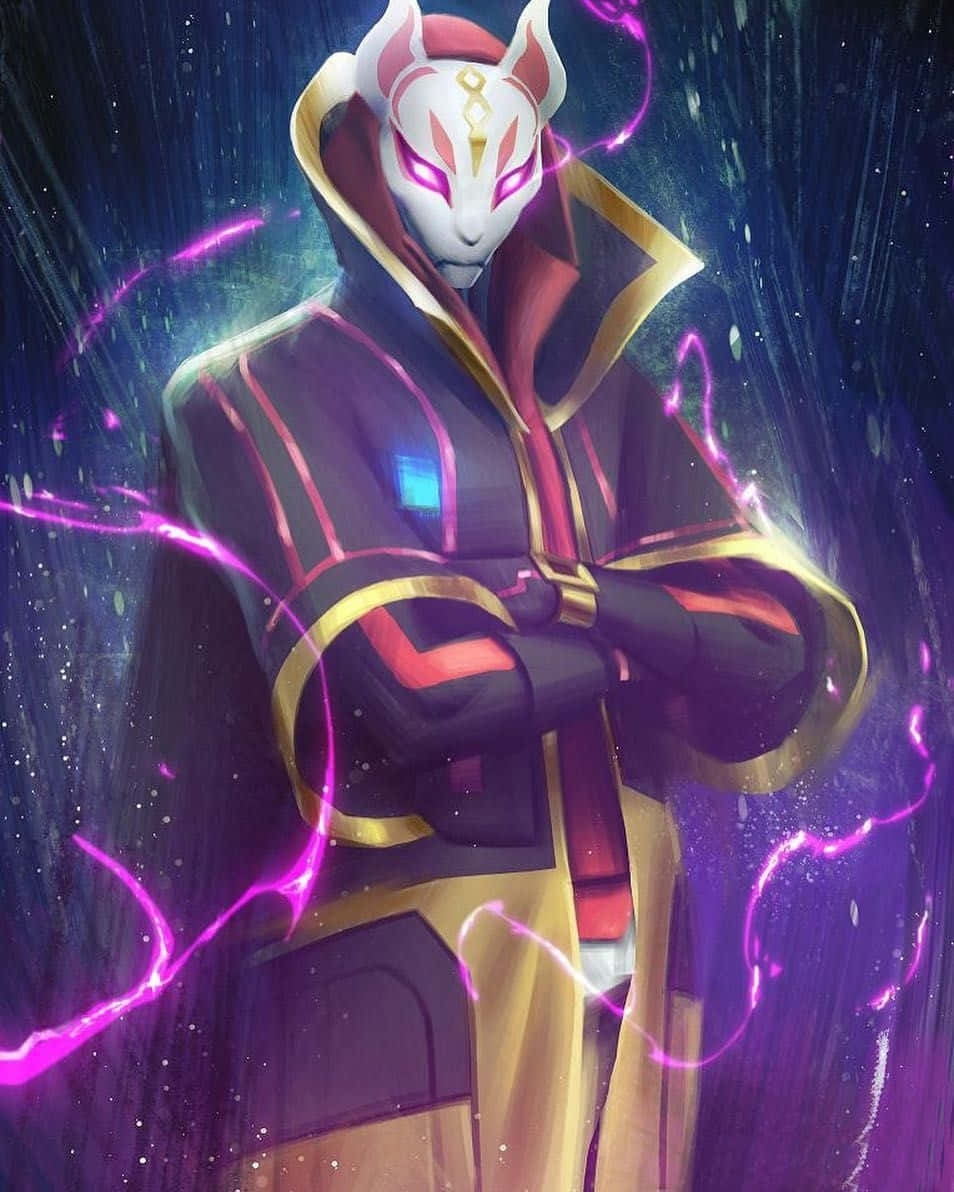 Fortnite Drift, anime character, fox ears, SD Phone Wallpaper