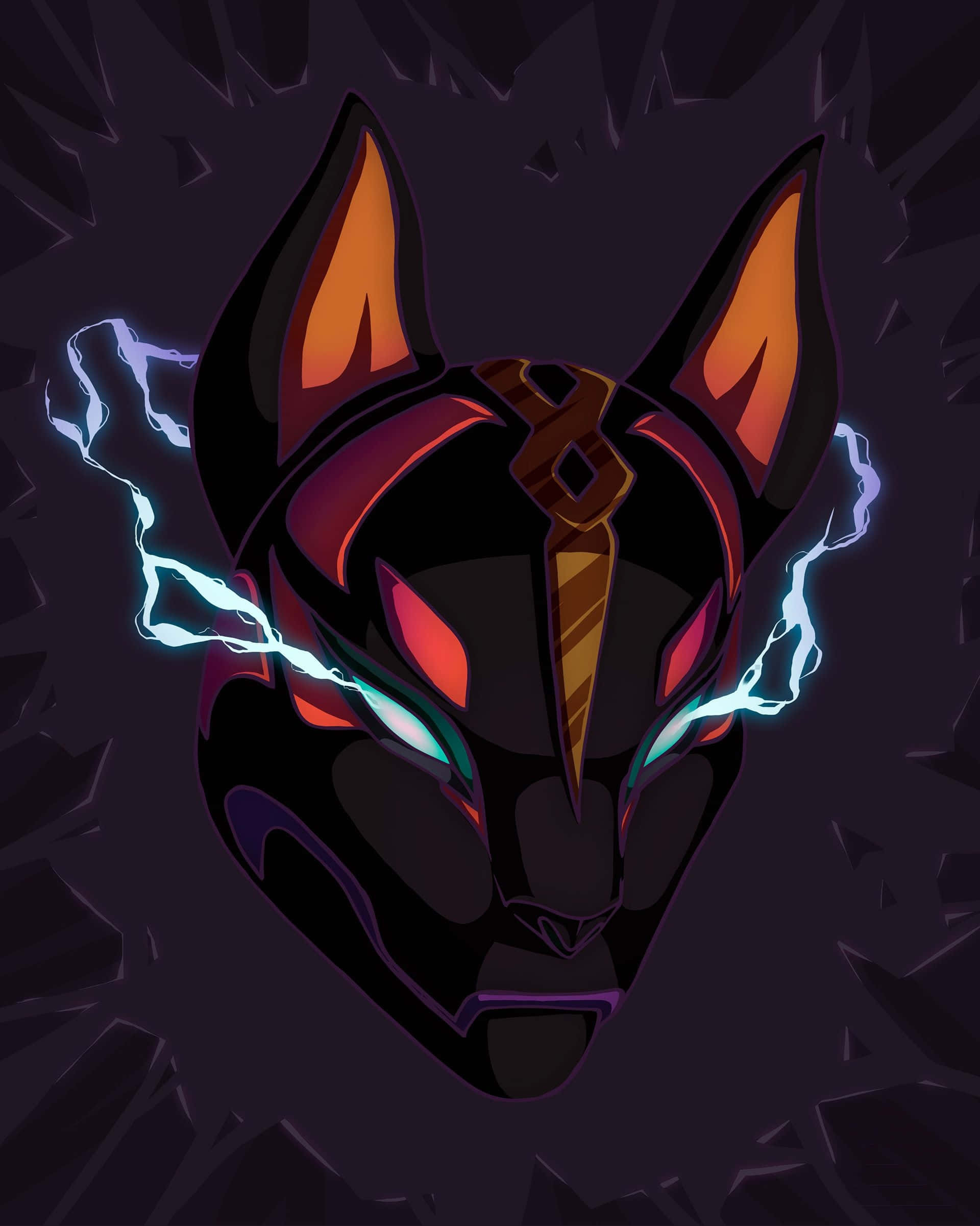 Fortnite Drift, fox mask, glowing eyes, Full HD Phone Wallpaper