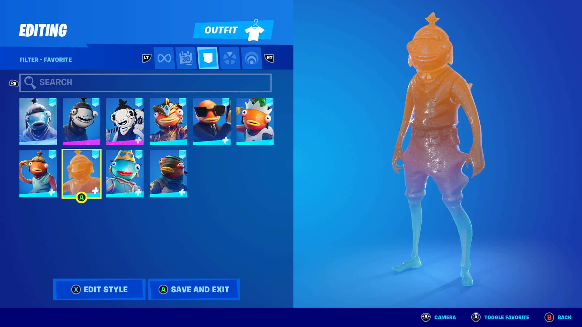 Fortnite, Fishstick, glowing orange, Full HD Desktop Wallpaper