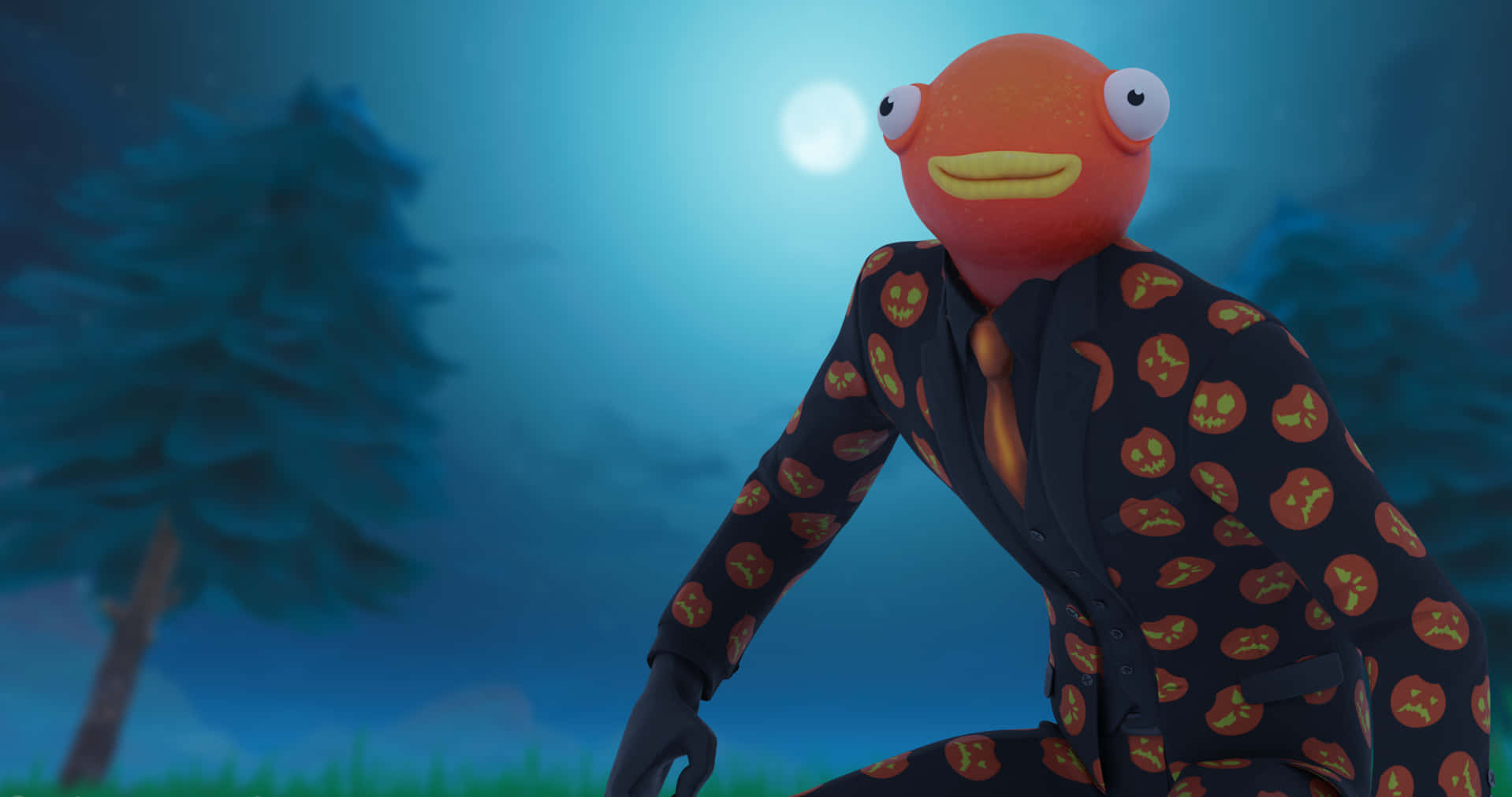 Fortnite, Fishstick, orange fish-headed character, HD Desktop Wallpaper