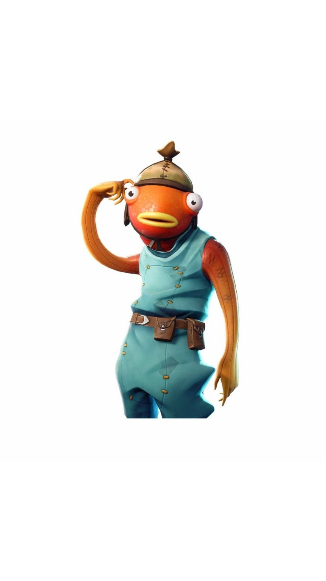 Fishstick, Fortnite, orange fish character, Full HD Phone Wallpaper