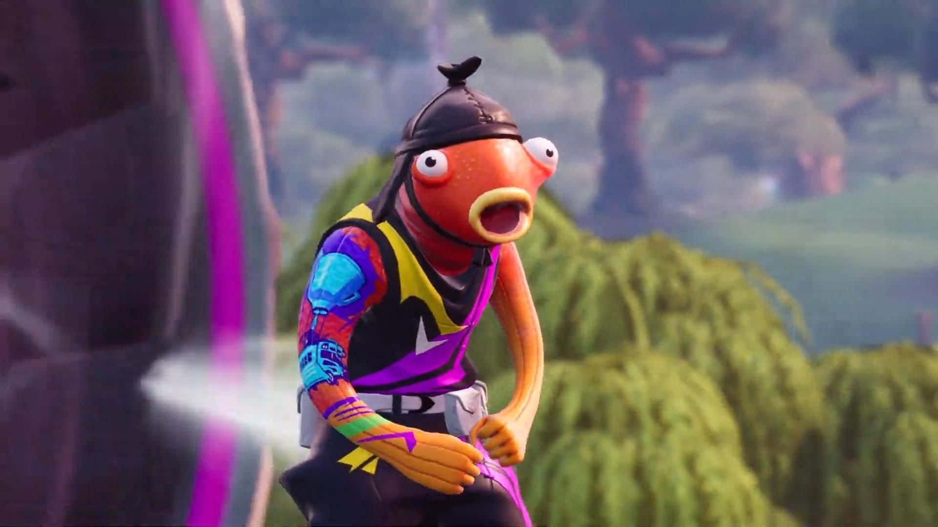 Fishstick, Fortnite, black hat, Full HD Desktop Wallpaper