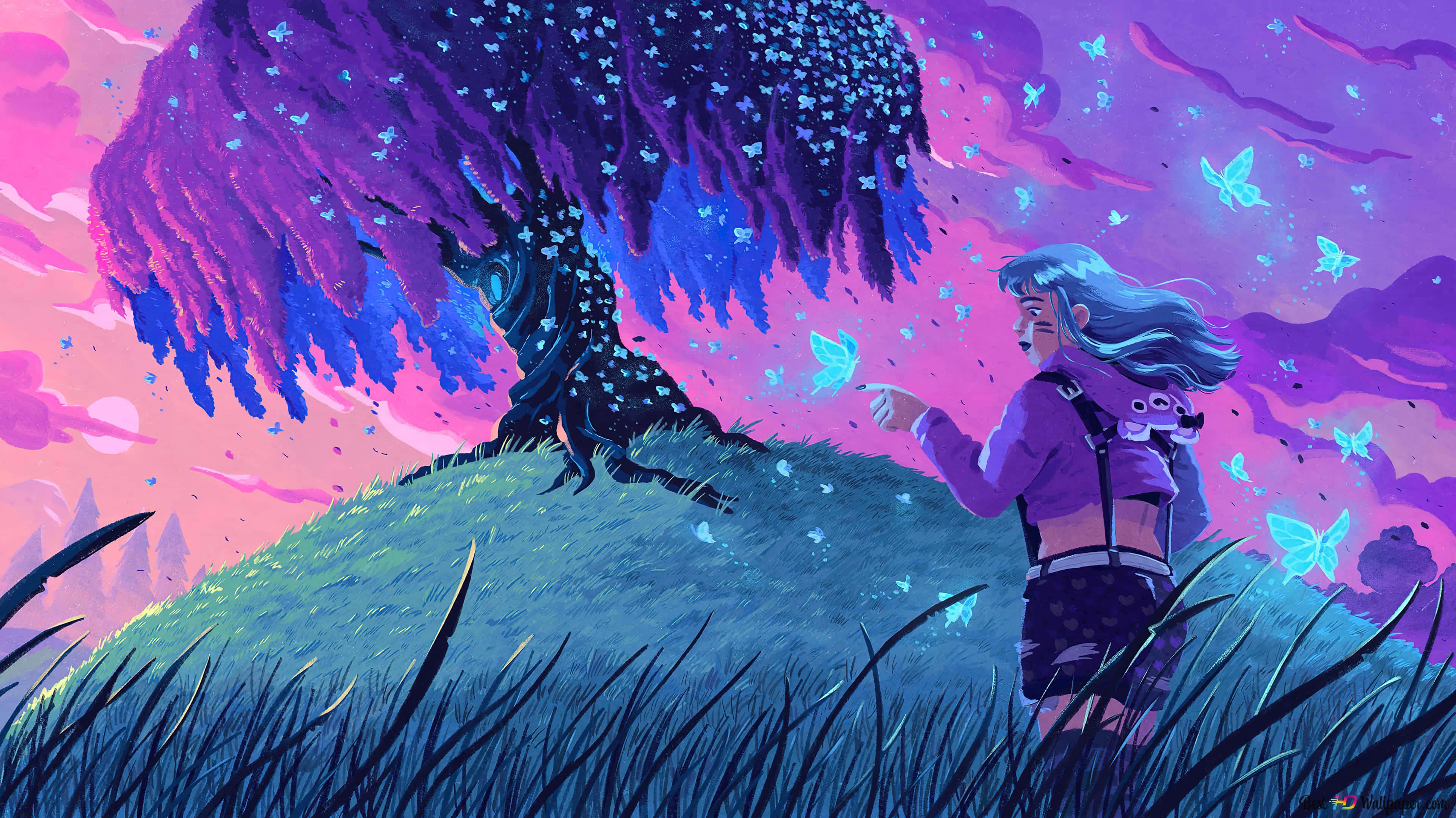 Fortnite, Galaxy, purple hoodie, 4K Desktop Wallpaper