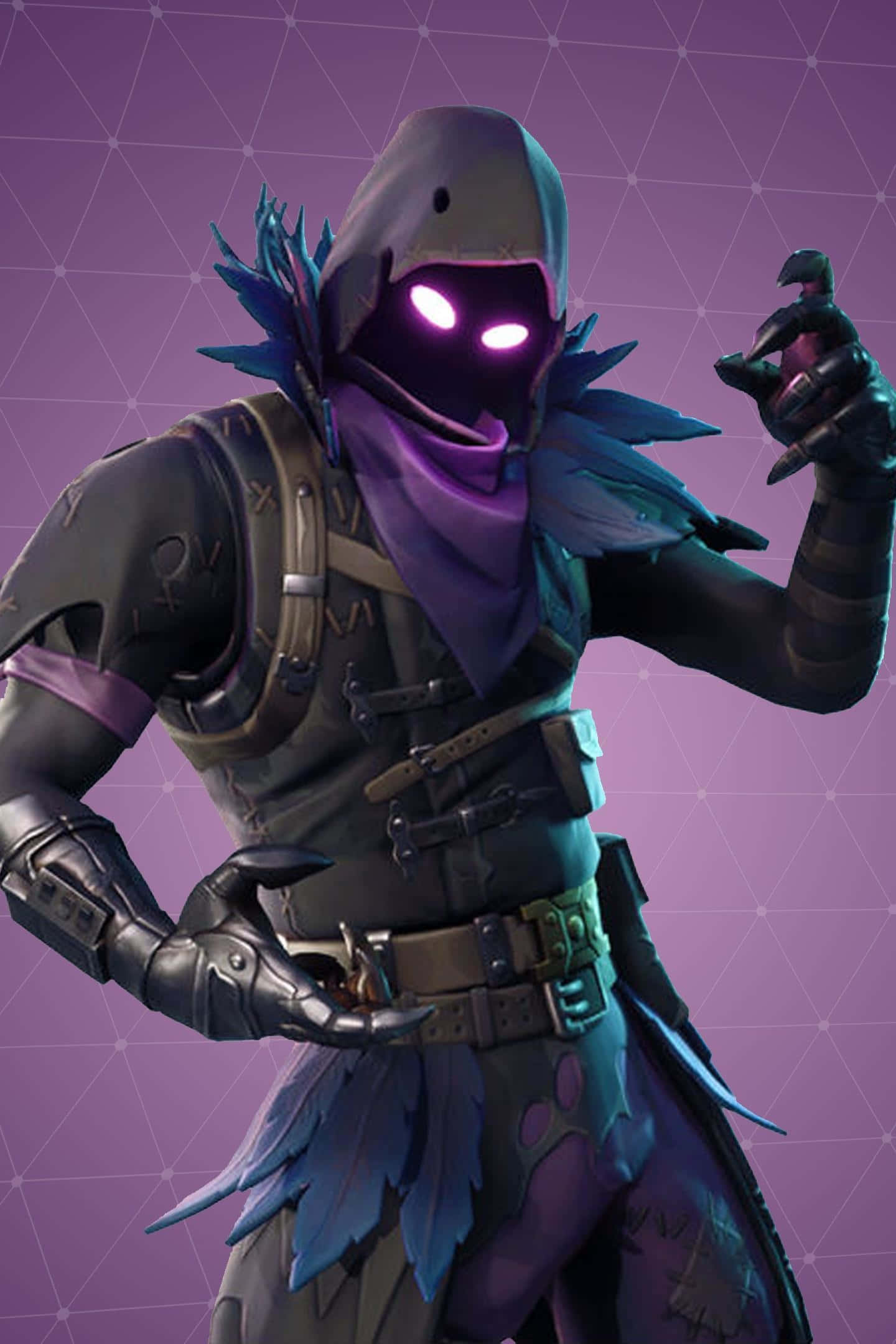 Fortnite, savage saber, glowing purple eyes, Full HD Phone Wallpaper