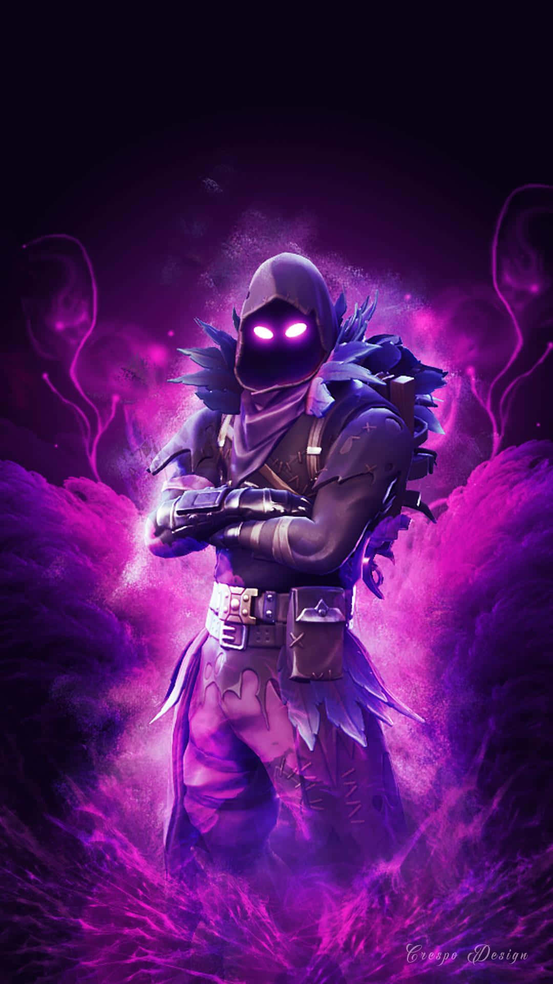 Fortnite Galaxy, purple aesthetic, glowing purple eyes, Full HD Phone Wallpaper