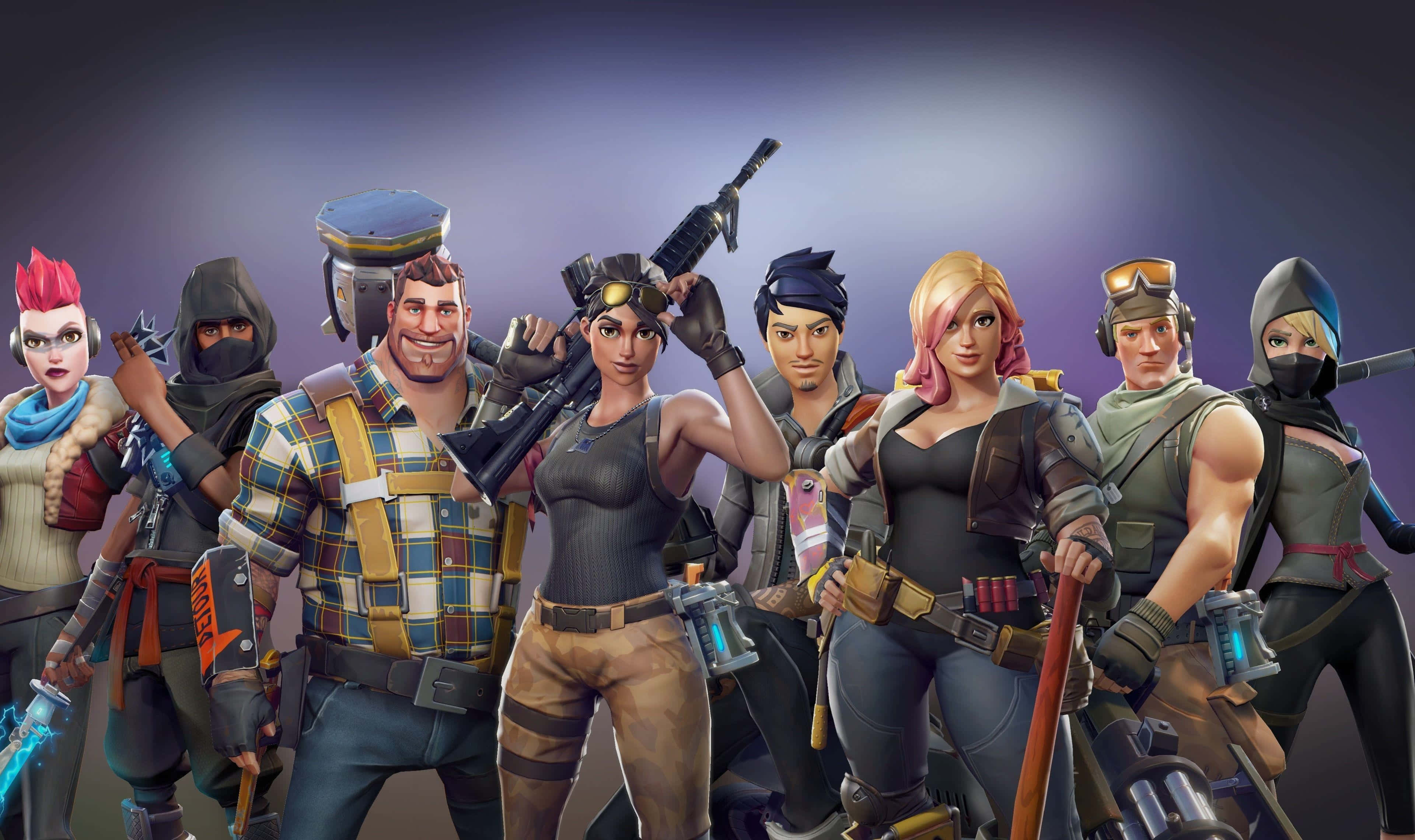 Fortnite, character lineup, H D, 4K Desktop Wallpaper