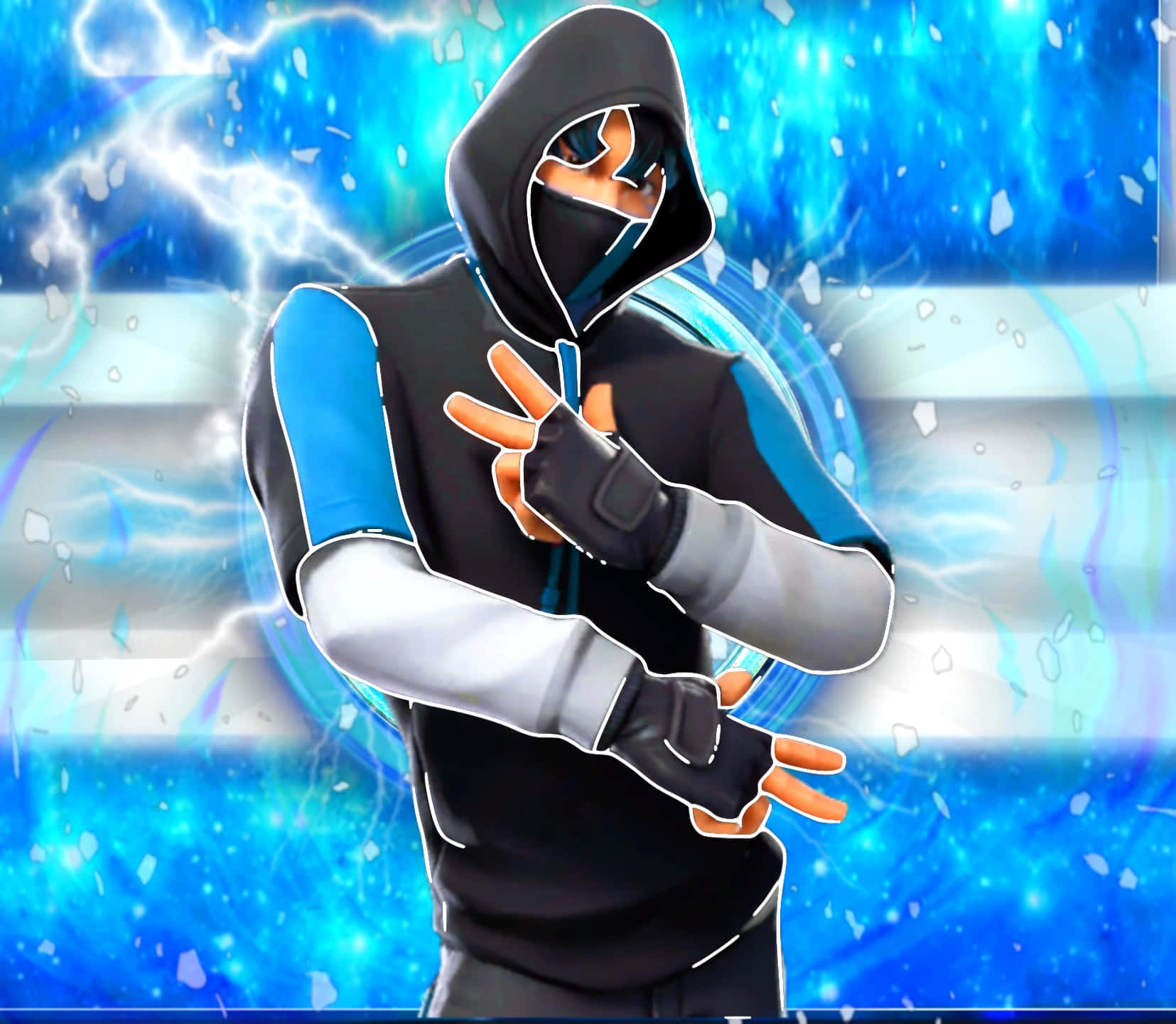 Fortnite Ikonik Skin, hooded figure, glowing eyes, HD Desktop Wallpaper