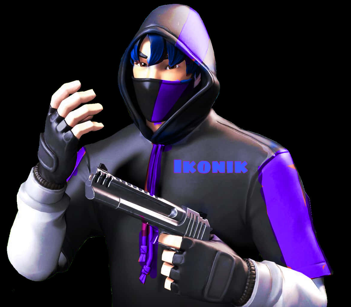 Fortnite Ikonik Skin, Ikonik Outfit, anime character, SD Desktop Wallpaper