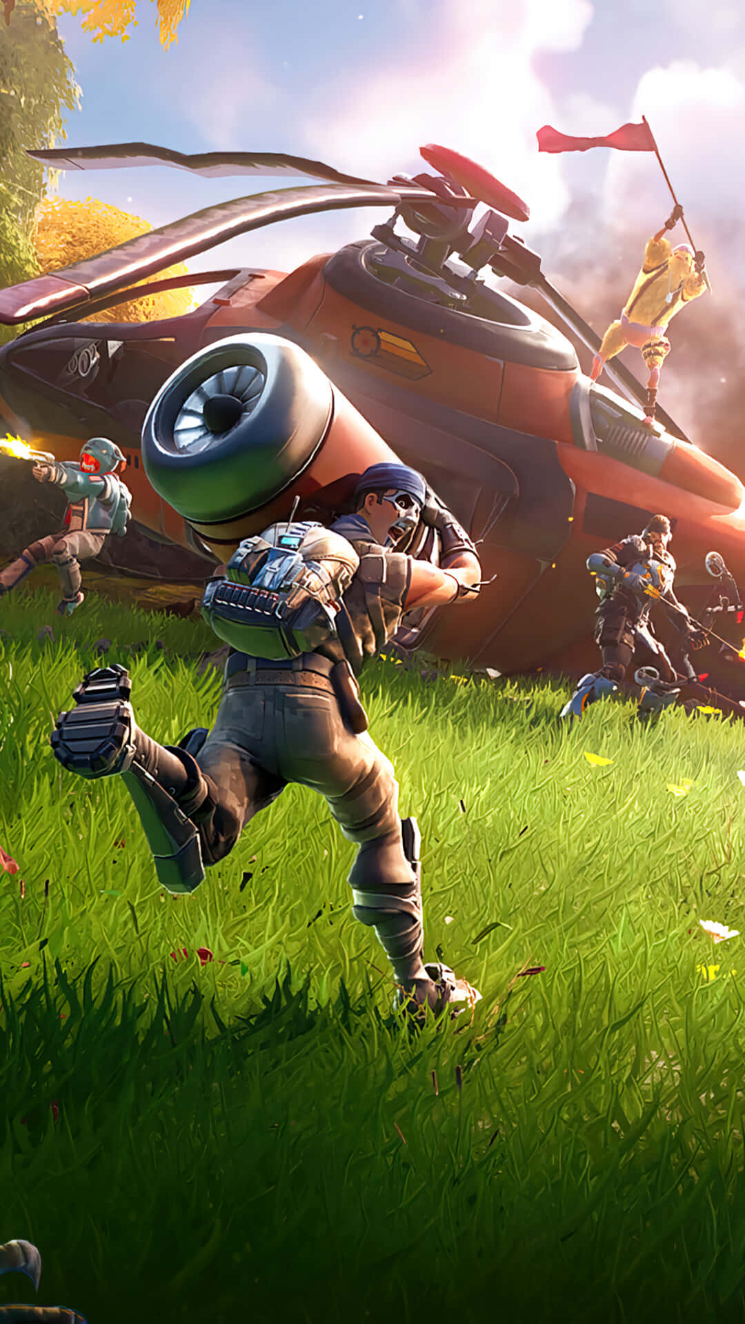 Fortnite, iPhone, soldier, Full HD Phone Wallpaper