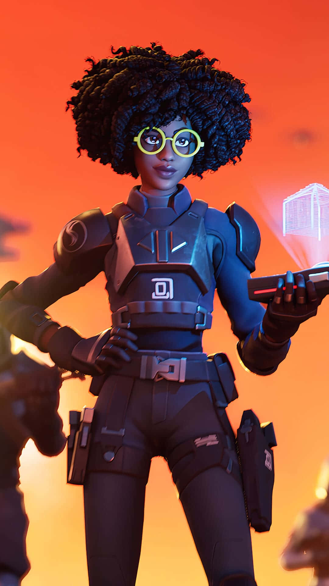 Fortnite, iPhone, futuristic female soldier, Full HD Phone Wallpaper