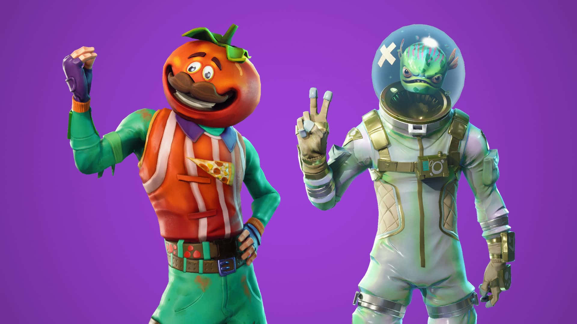 Fortnite, tomato-headed, pizza vest, Full HD Desktop Wallpaper