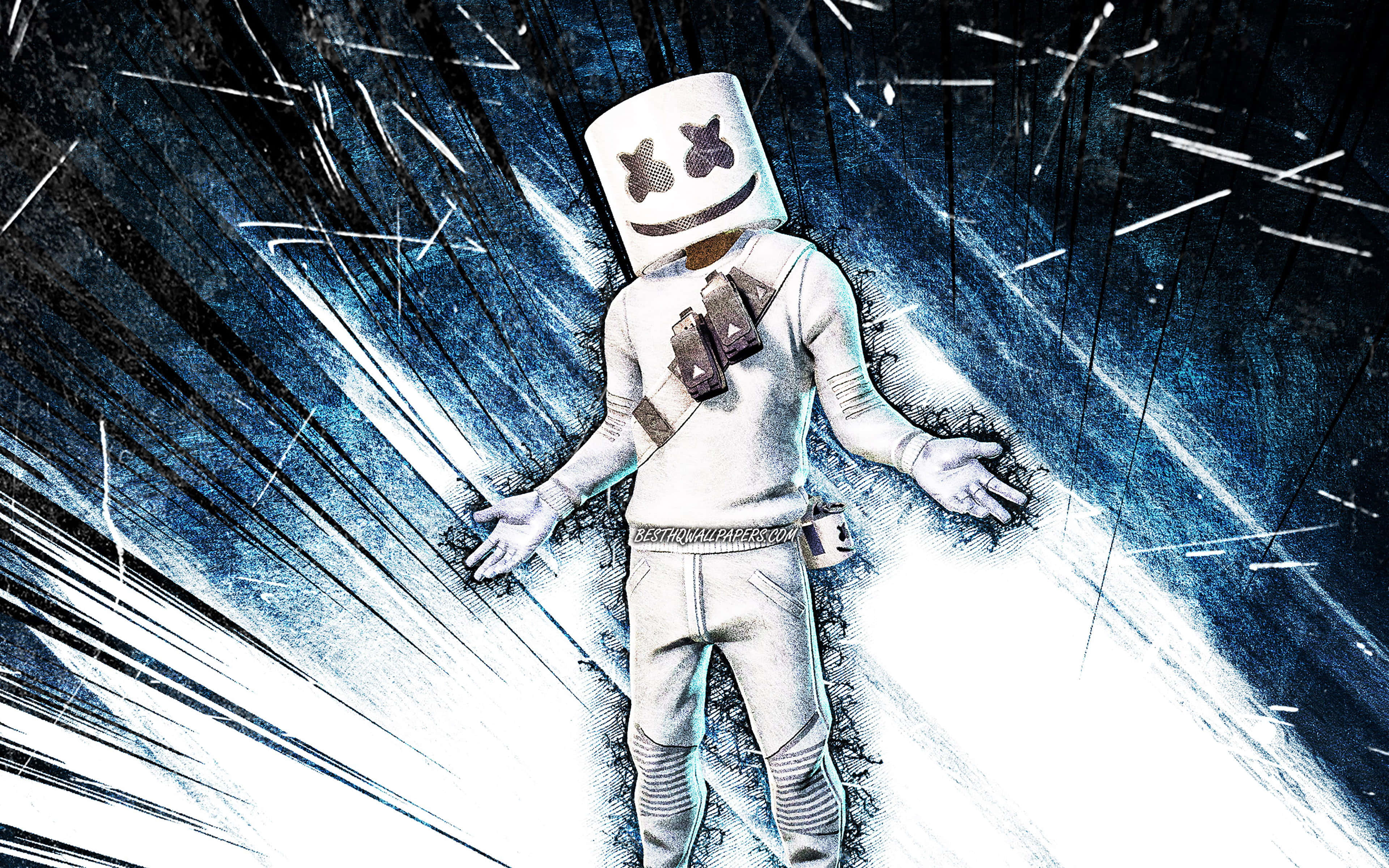 Fortnite Marshmello, Marshmello, white marshmallow helmet, 4K Desktop Wallpaper