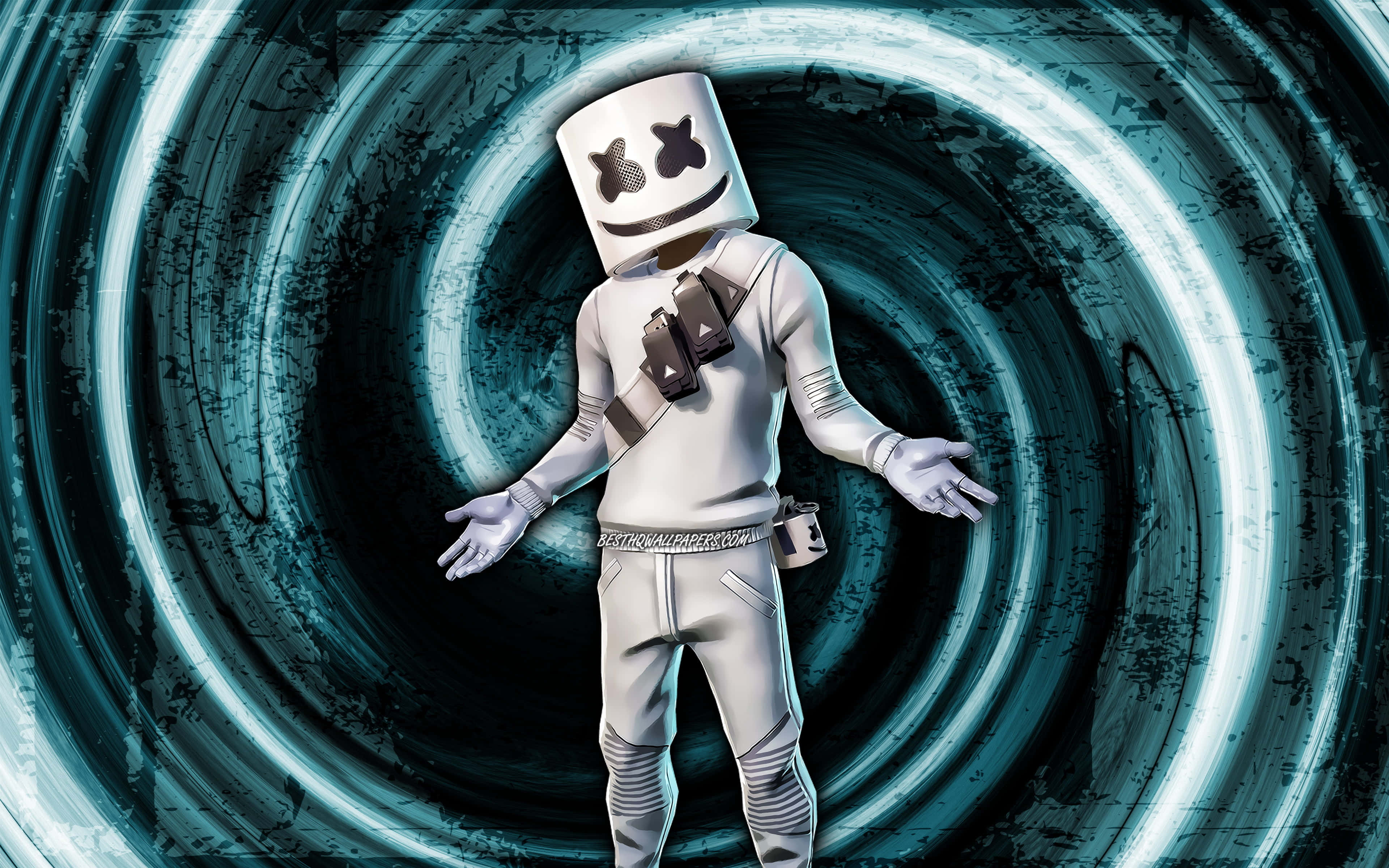 Fortnite Marshmello, Marshmello, white marshmallow helmet, 4K Desktop Wallpaper