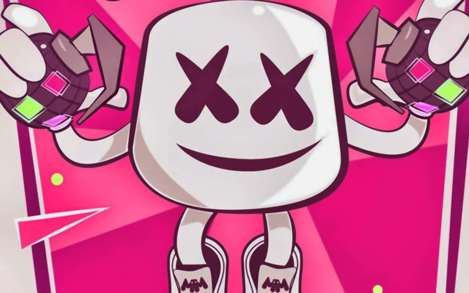 Fortnite Marshmello, Marshmello, cartoon marshmallow character, Full HD Desktop Wallpaper