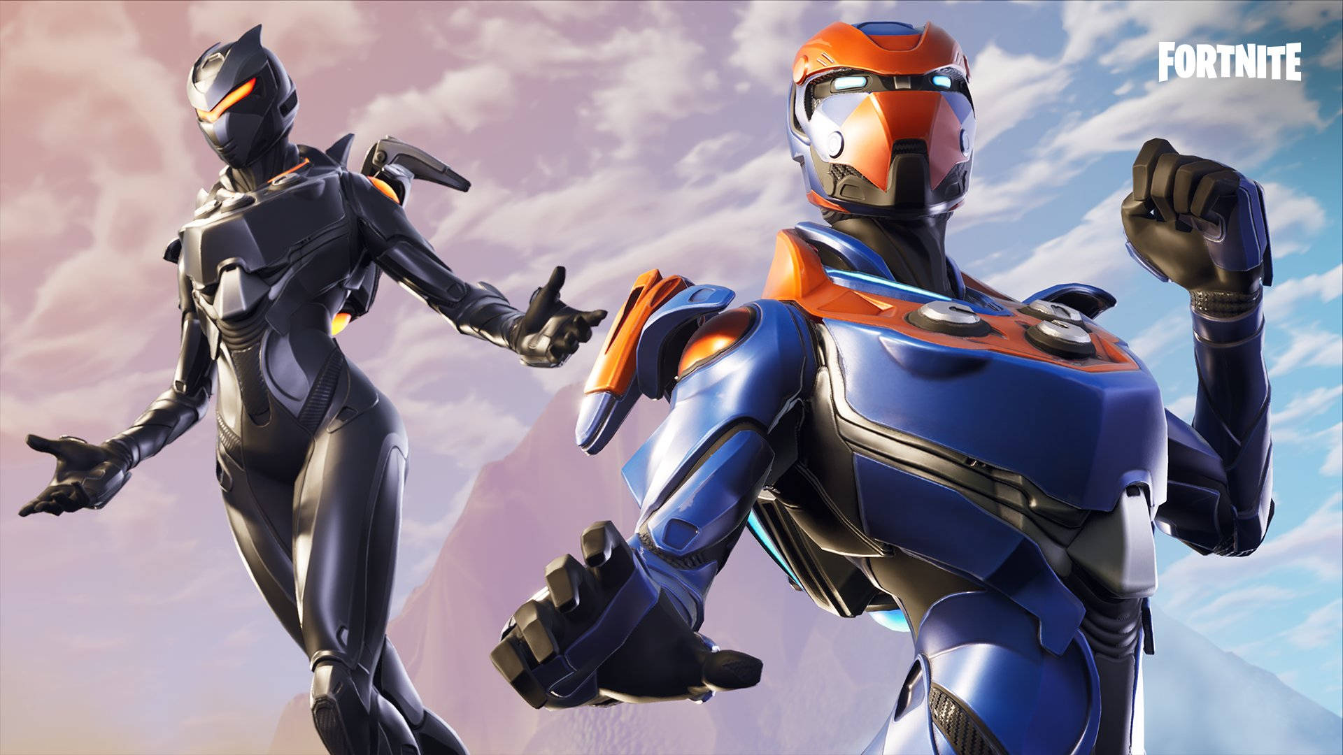 Fortnite, victory dance, futuristic armor, Full HD Desktop Wallpaper