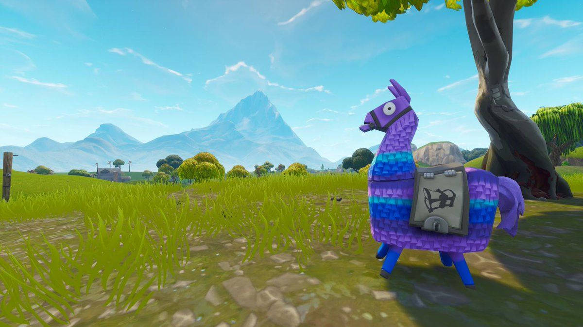 Fortnite, llama, pixelated, SD Desktop Wallpaper