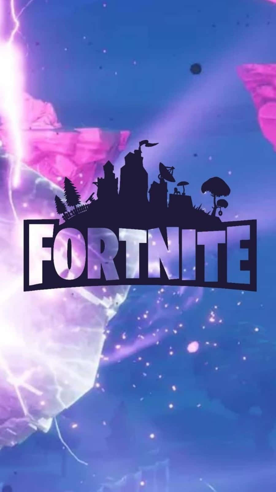 Fortnite, cosmic purple blue, floating islands, HD Phone Wallpaper