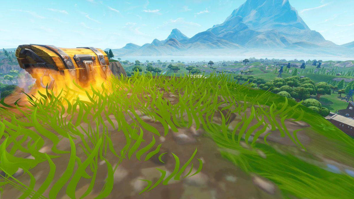 Fortnite, treasure chest, flaming, SD Desktop Wallpaper