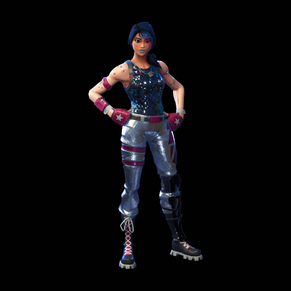 Fortnite, sparkle specialist, shiny blue and silver outfit, SD Desktop Wallpaper