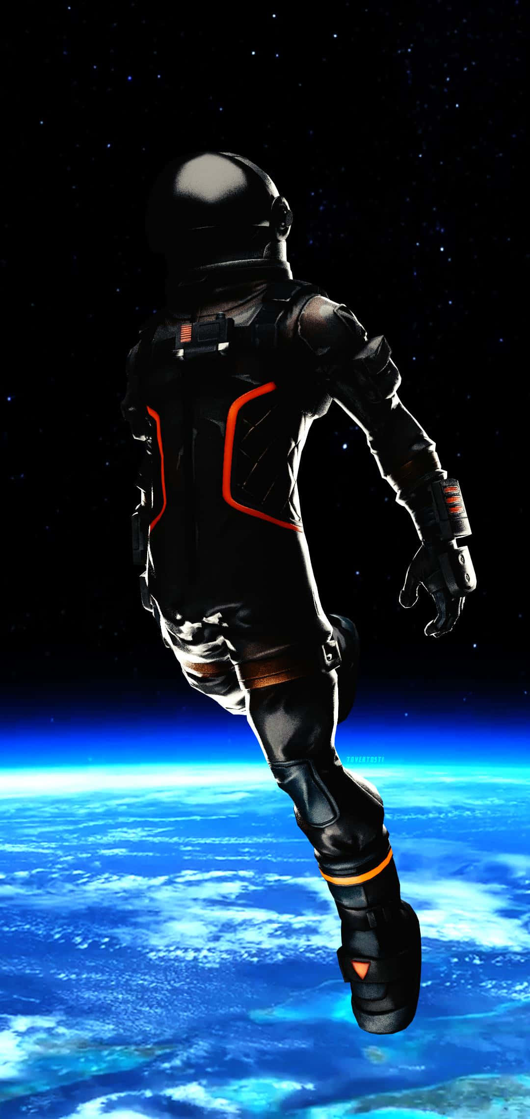 Fortnite Phone, astronaut, black suit, Full HD Phone Wallpaper