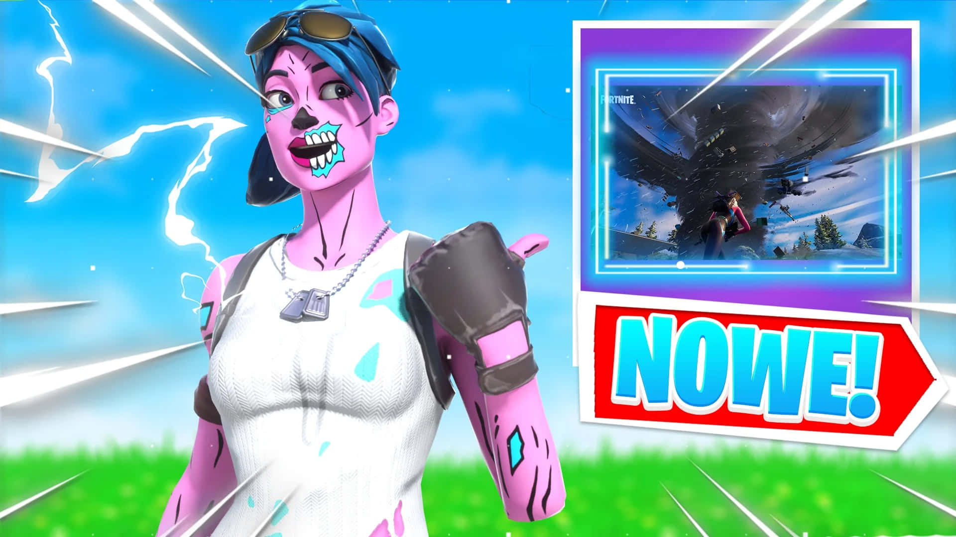 Fortnite, Pink Ghoul Trooper, pink skin, Full HD Desktop Wallpaper