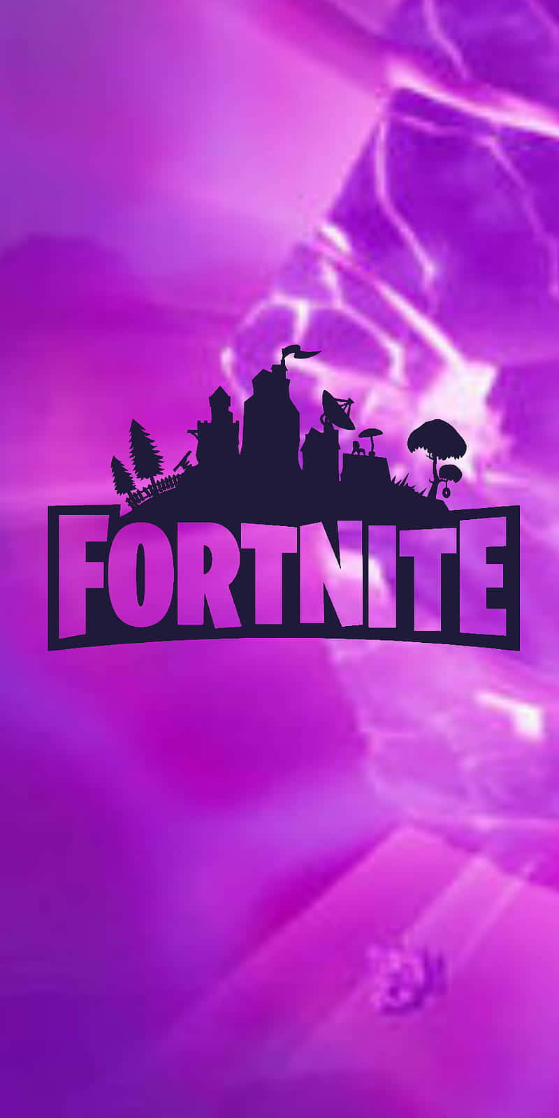 Fortnite, Purple, bold pink letters, HD Phone Wallpaper