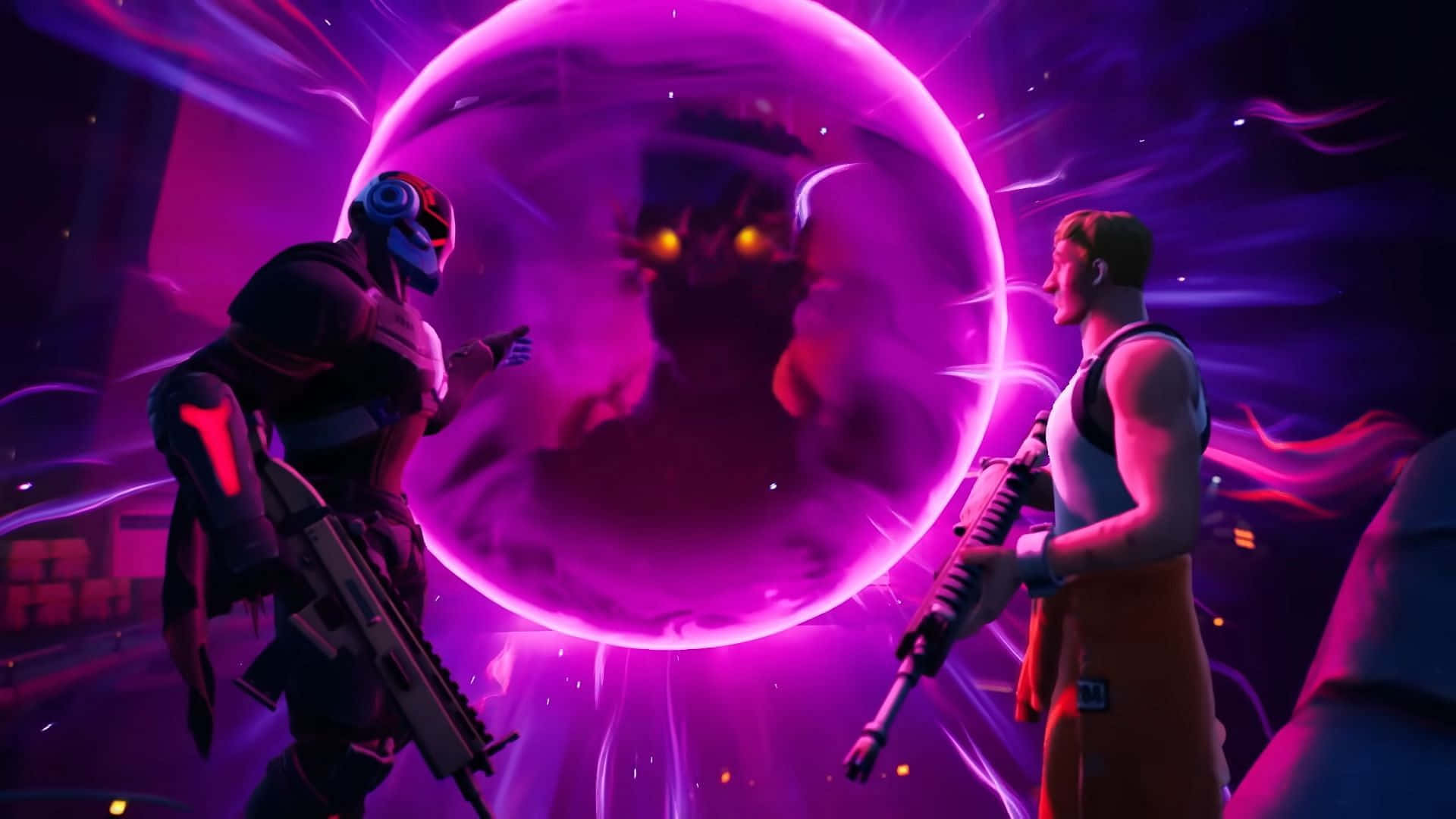 Fortnite, purple, glowing purple orb, Full HD Desktop Wallpaper