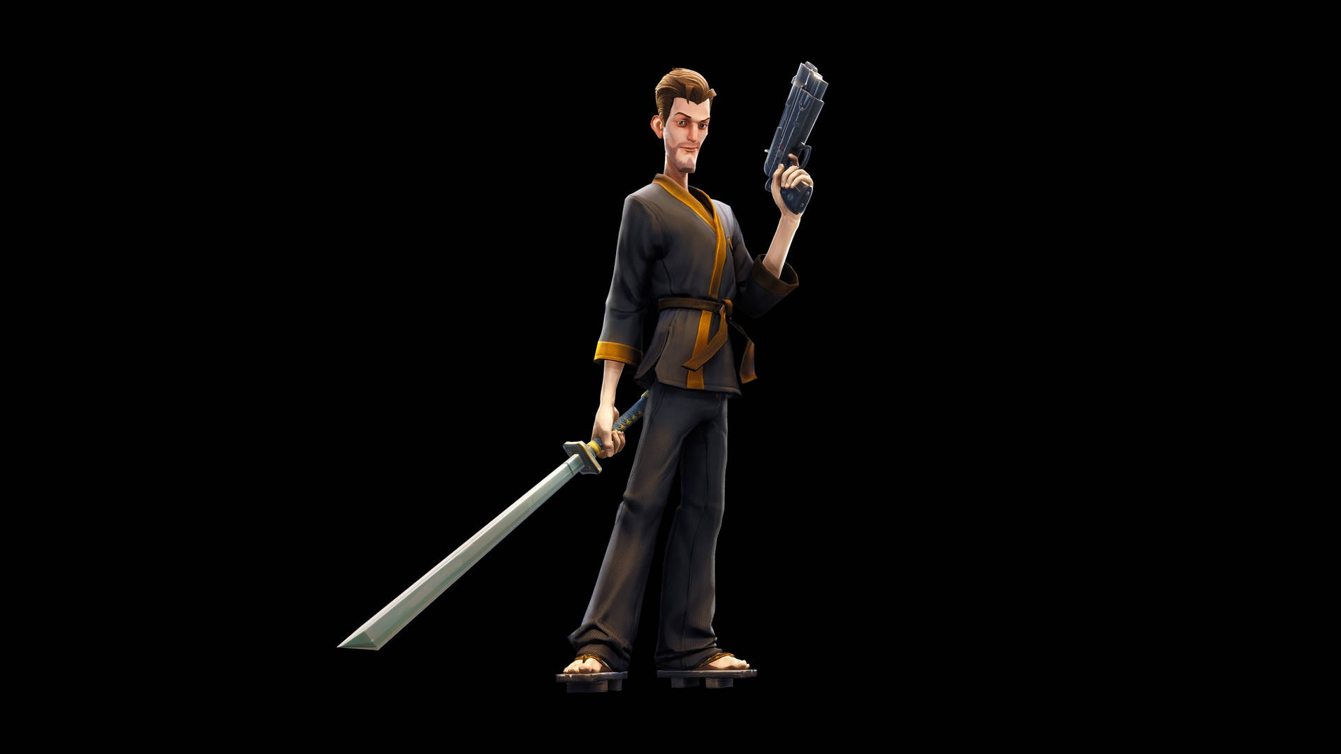 Fortnite Skin, anime character, sword, Full HD Desktop Wallpaper