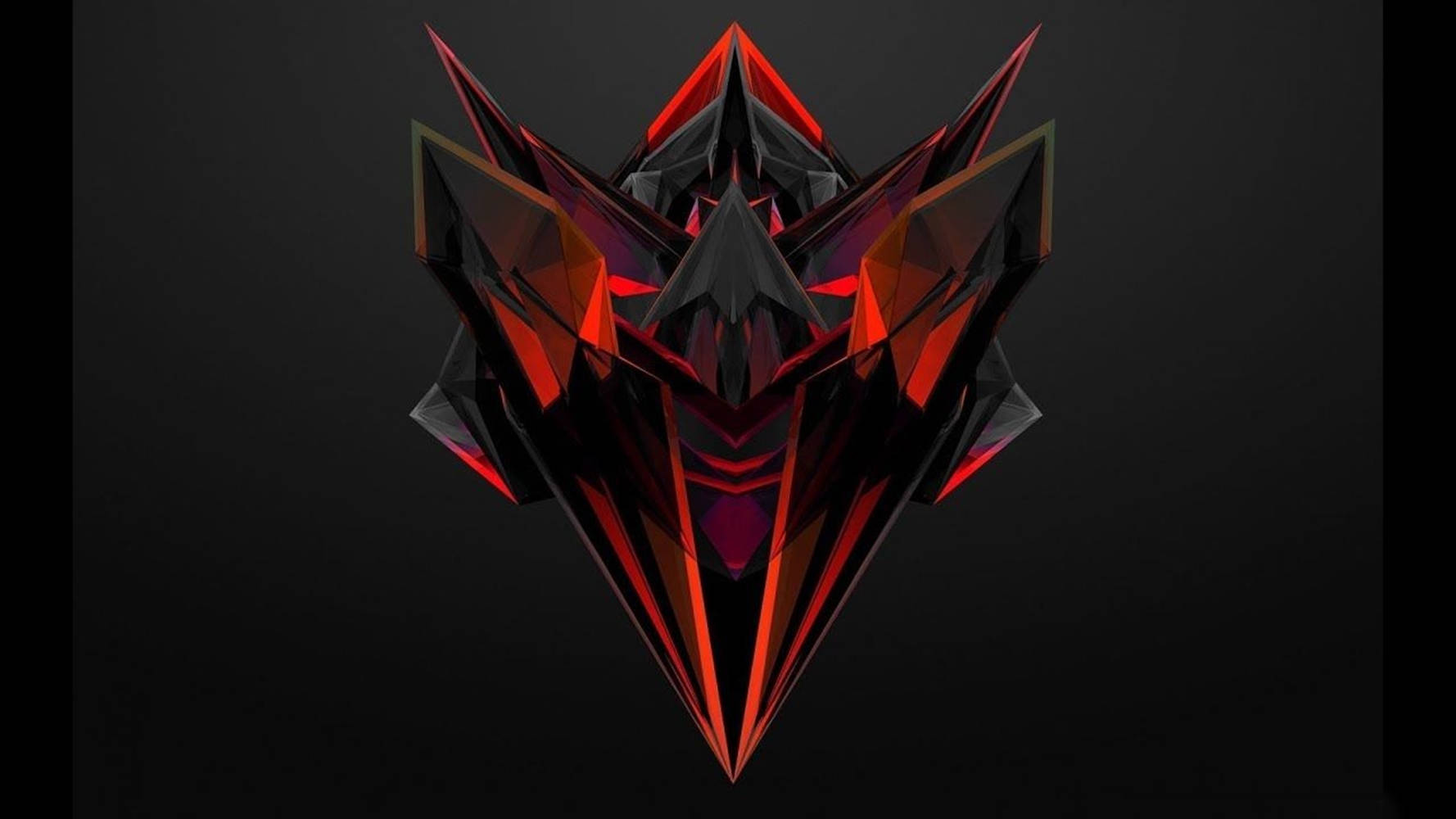 Fortnite Skin Mask, red and black, glowing eyes, HD Desktop Wallpaper