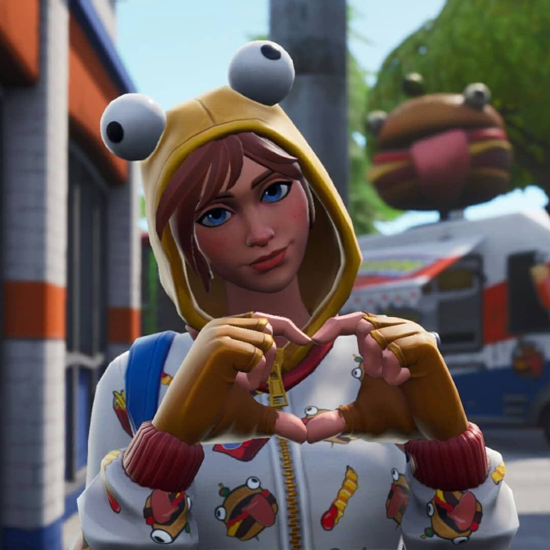 Fortnite, onesie, yellow frog hoodie, SD Desktop Wallpaper