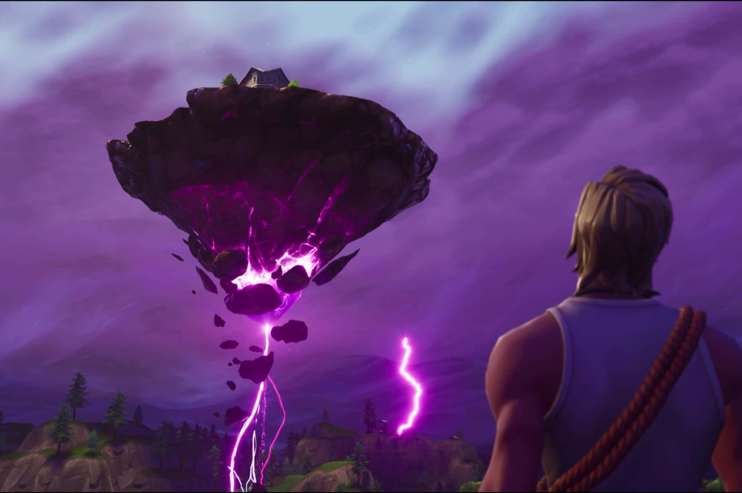 Fortnite, Xbox, floating island, 2K Desktop Wallpaper