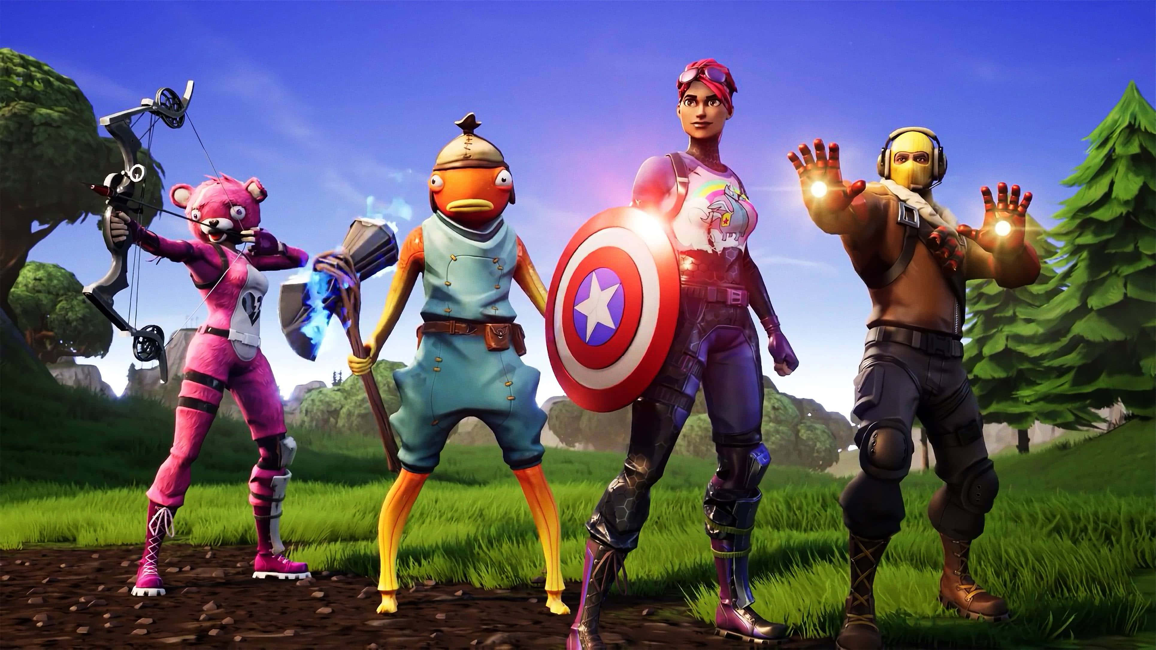 Fortnite, Xbox, grass field, 4K Desktop Wallpaper