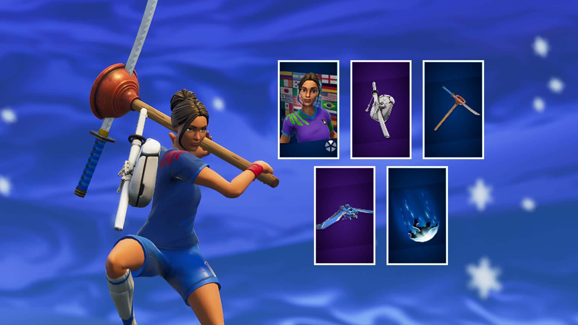 Fortnite, sword, plunger, Full HD Desktop Wallpaper
