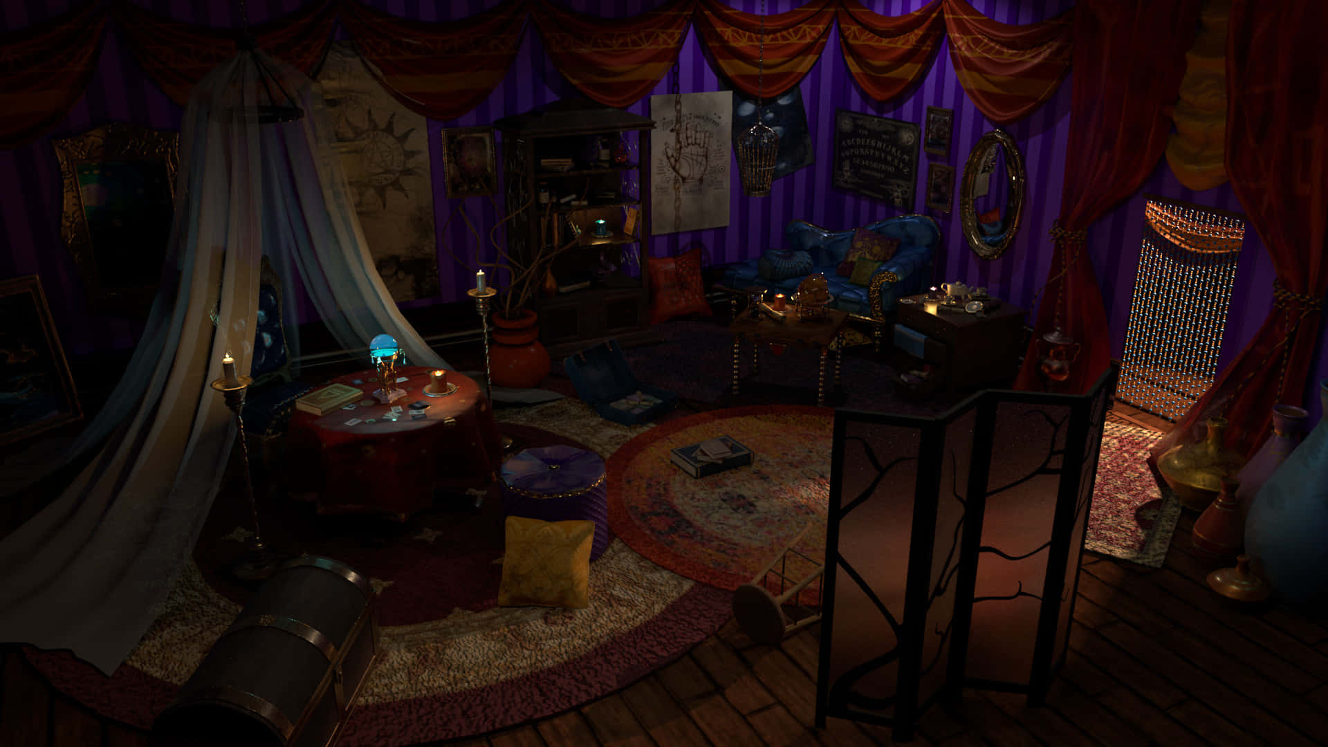fortune teller, tarot cards, crystal ball, Full HD Desktop Wallpaper