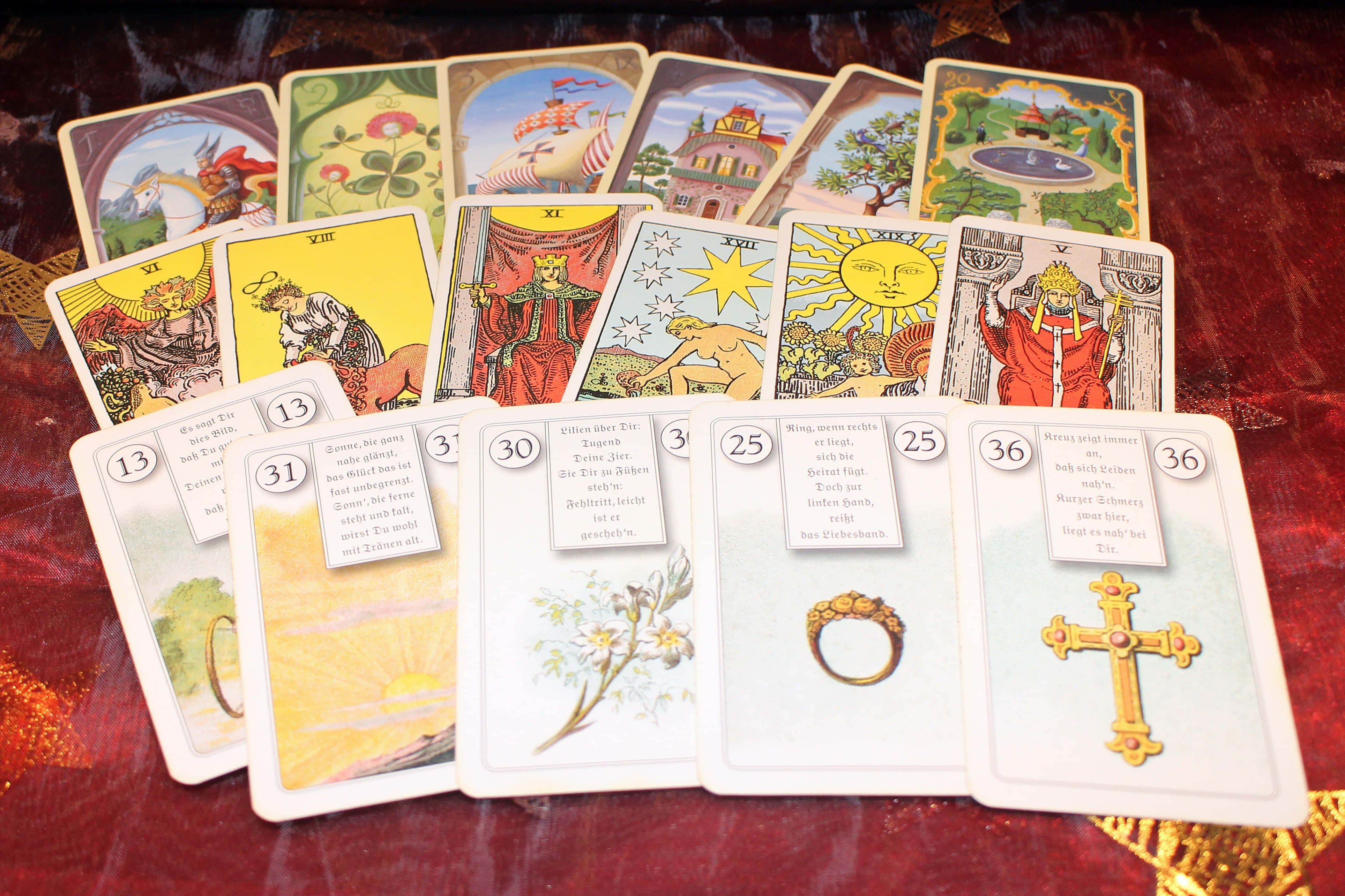 Fortune Teller, tarot cards, German text, 4K Desktop Wallpaper