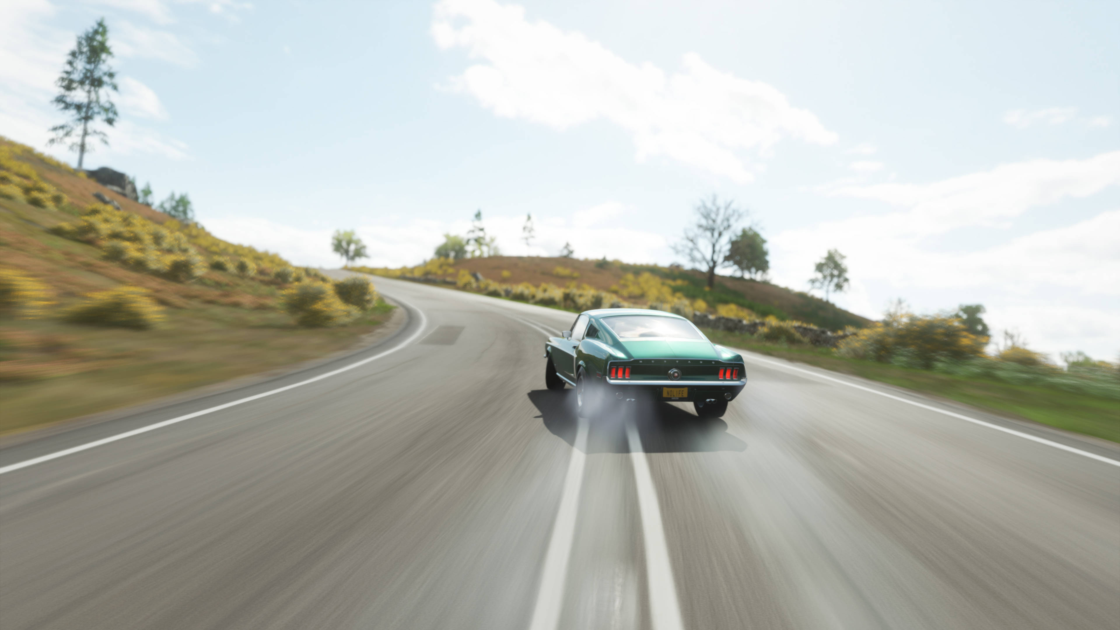 Forza 4, green mustang, classic muscle car, 4K Desktop Wallpaper