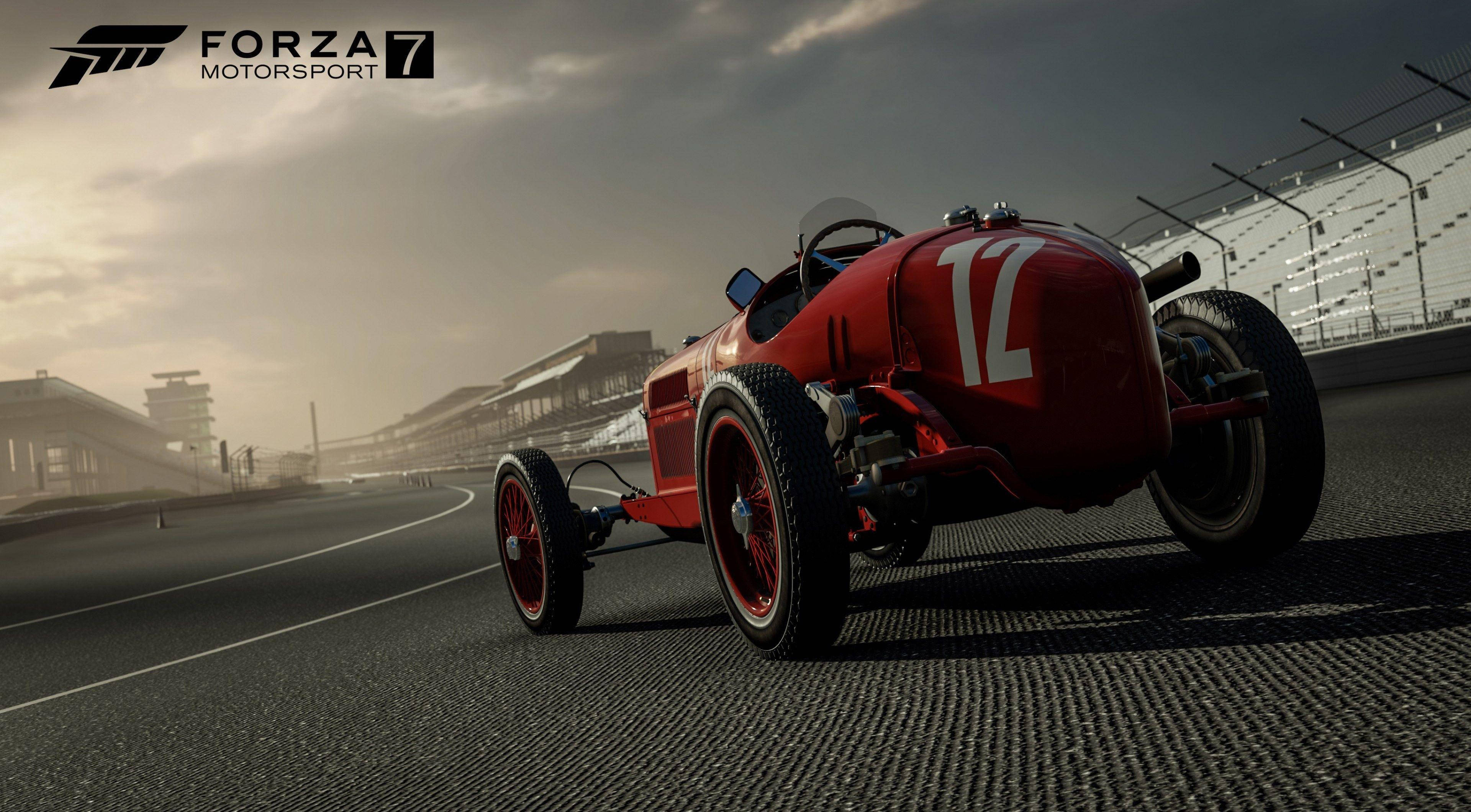 Forza 7, red car, number 12, 4K Desktop Wallpaper