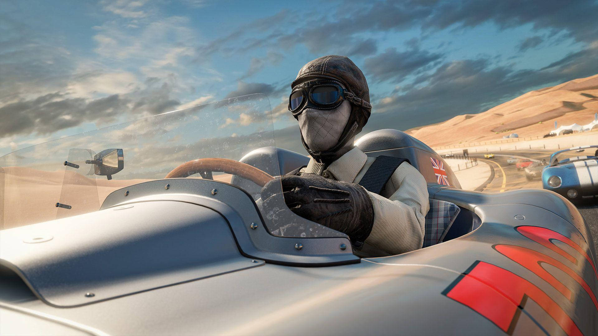 Forza 7, vintage race car, leather gear, Full HD Desktop Wallpaper