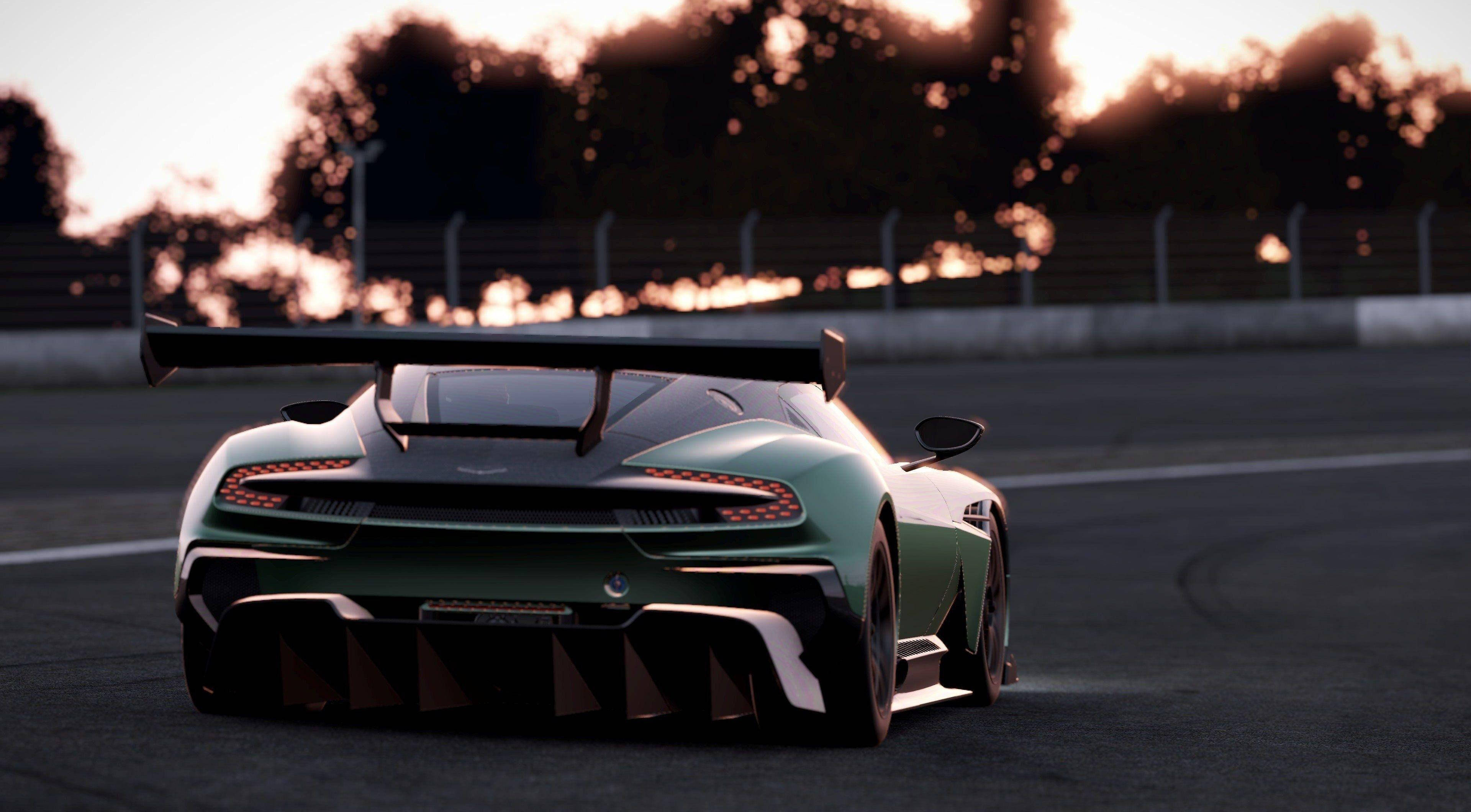 Forza 7, green race car, rear wing, 4K Desktop Wallpaper