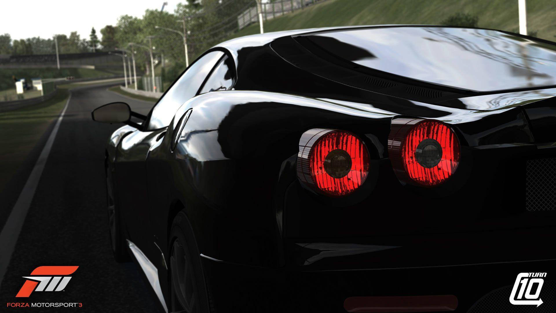 Forza 7, sports car, black, Full HD Desktop Wallpaper