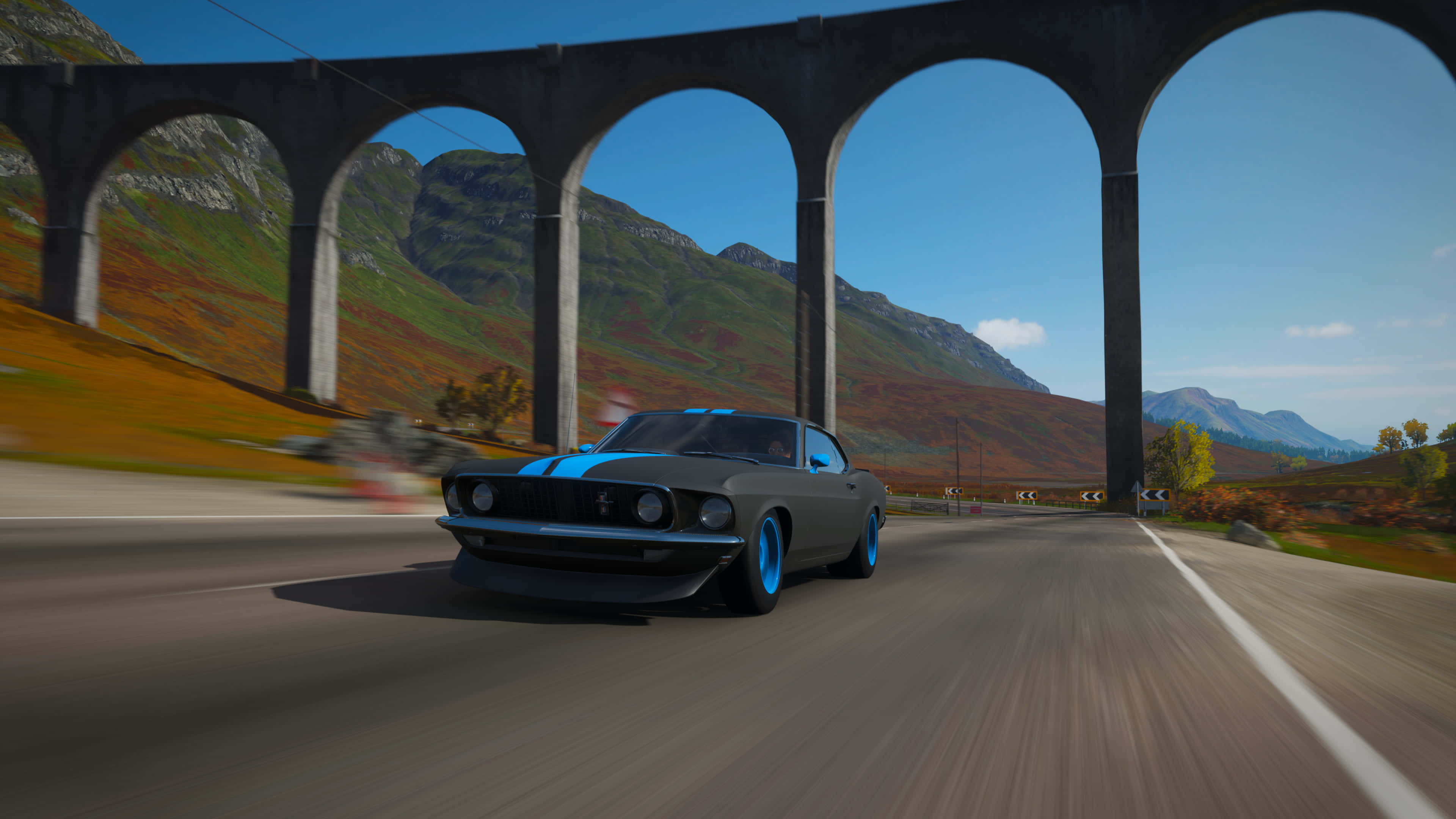 Forza Horizon 5, 4K, gray muscle car, 4K Desktop Wallpaper