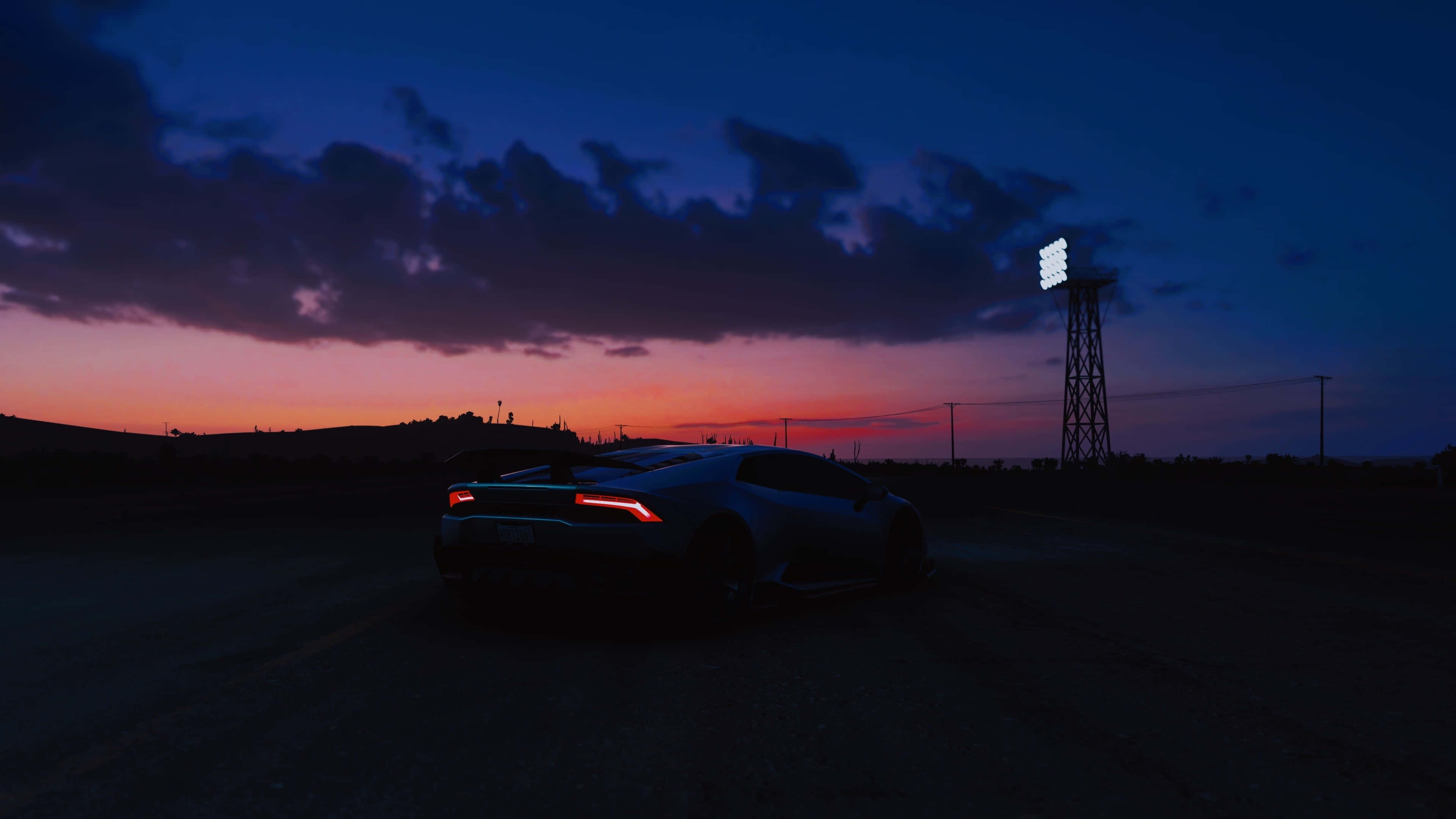 Forza Horizon 5 4K, sunset, twilight sky, 4K Desktop Wallpaper